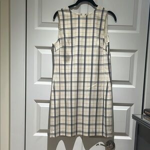 Theory Black and Blue Sleeveless Sheath Dress